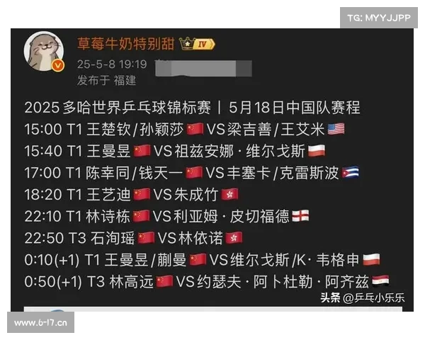 今天乒乓赛事安排最新消息 今天乒乓赛事安排最新消息